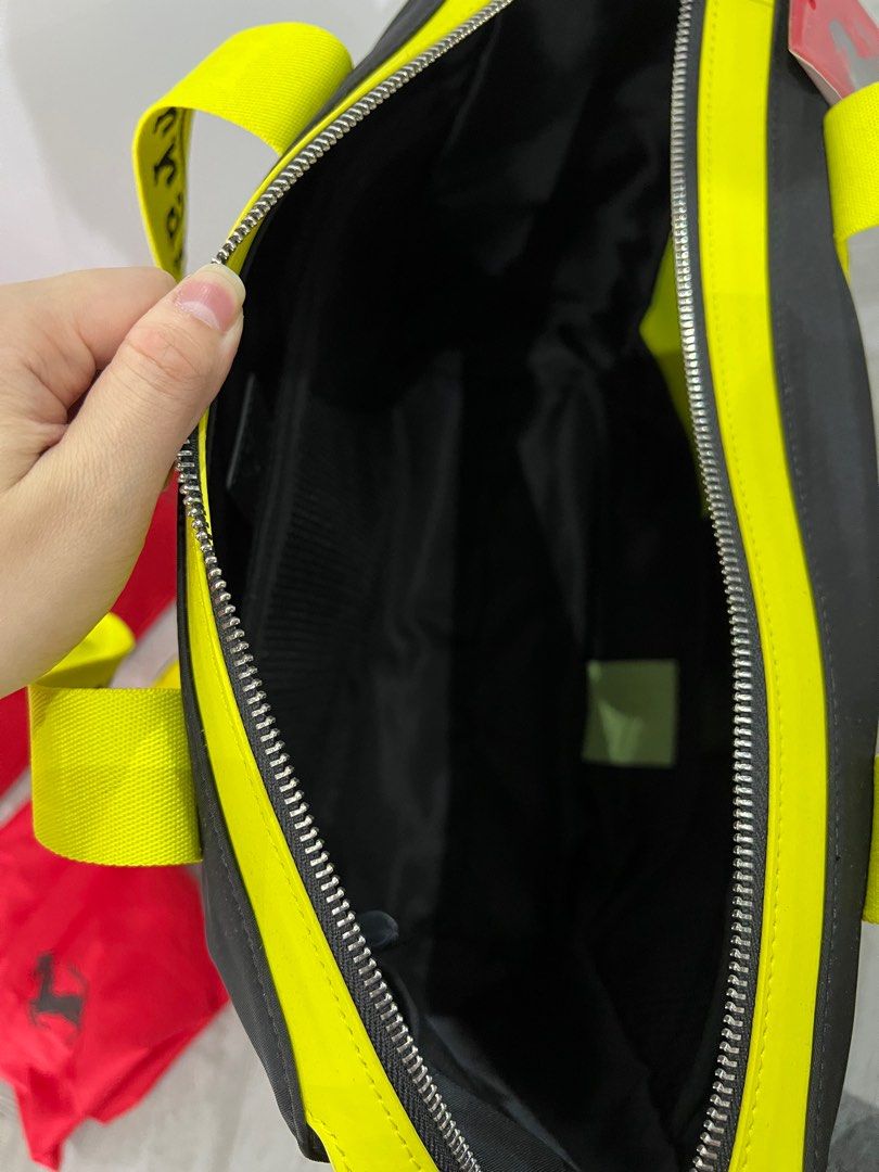 Ferrari Recycled technical fabric tote bag with Ferrari logo tape Unisex