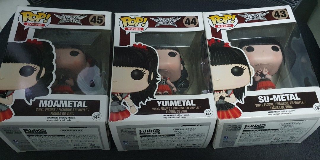 FUNK POP! BABYL ベビーメタル　フィギュア　６点セット Funko POP! Rocks BABYMETAL Su-Metal, Yuimetal & Moametal Set Hot