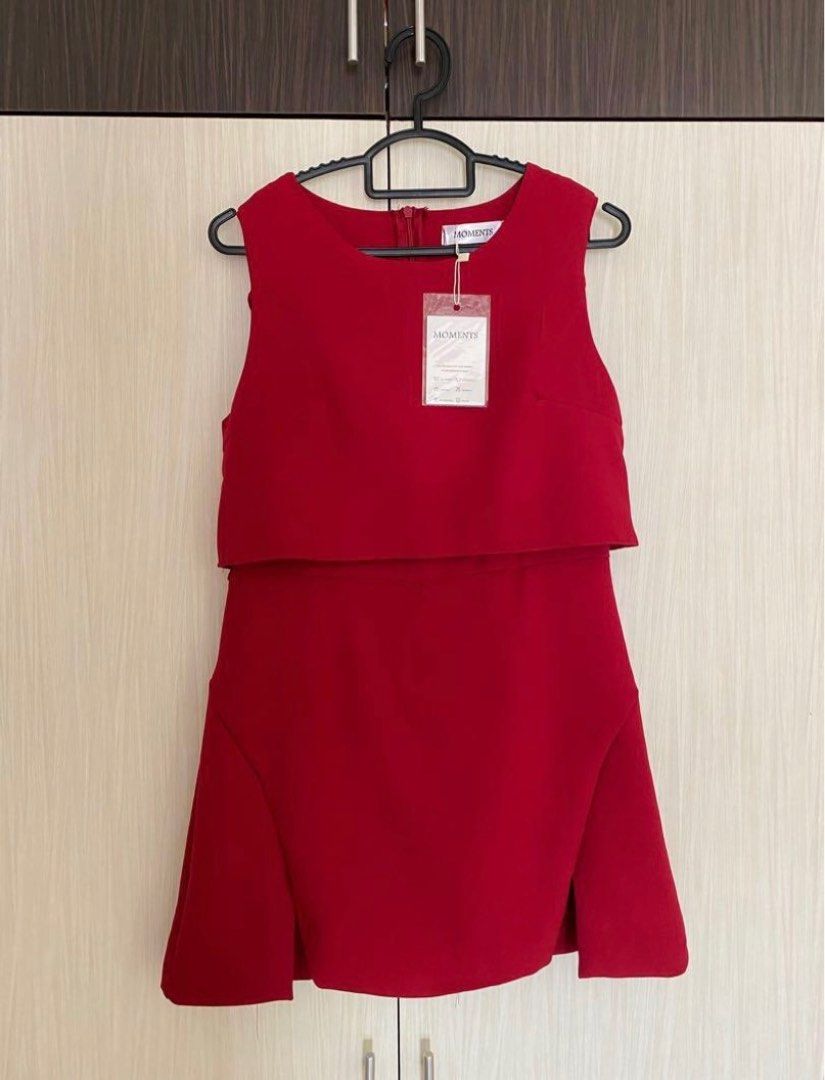 Basic Romper (Category: Rompers) located in Kuala Lumpur. Submitted by sugar_candy (Listing ID 1242920057, Image 1). Description: BRAND NEW WITH TAG - RED COLOUR - FREE SIZE (But fit to S).