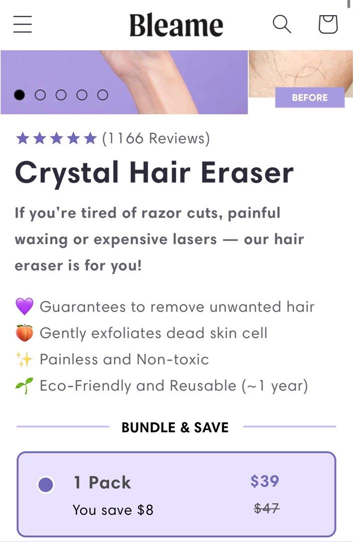 Bleame Crystal Hair Eraser Review With Photos