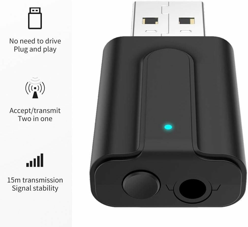 Bluetooth Audio Adapter T10 USB Wireless Transmitter Receiver 2 In 1