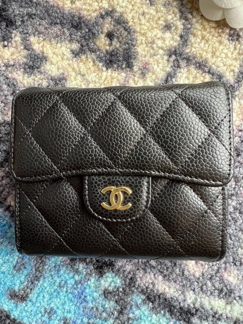 BNIB LN Chanel SLG accessories wallet cardholder coin card purse caviar  black burgundy GHW earrings brooch not mini bag pearl crush 22 19 bag  classic