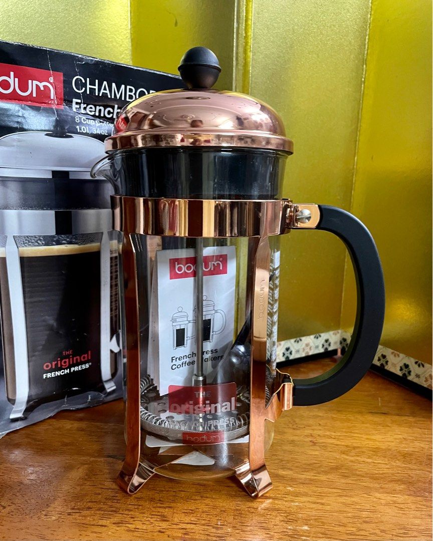 COFFEE PRESS BODUM CHAMBORD FRENCH PRESS COFFEE MAKER 8CUP IL Rose