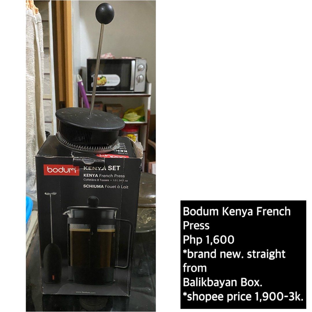 Bodum Kenya French Press (Category: Other Kitchenware & Tableware) located in Mandaluyong City. Submitted by jenstuff.ph (Listing ID 1242919354, Image 1). Description: Description is indicated in the photo..