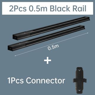 LED Track Rail for 2Wire Track Lighting 0.5M Aluminum White/Black Track  System 180/90 Degree Connector Track Accessories Fitting - AliExpress