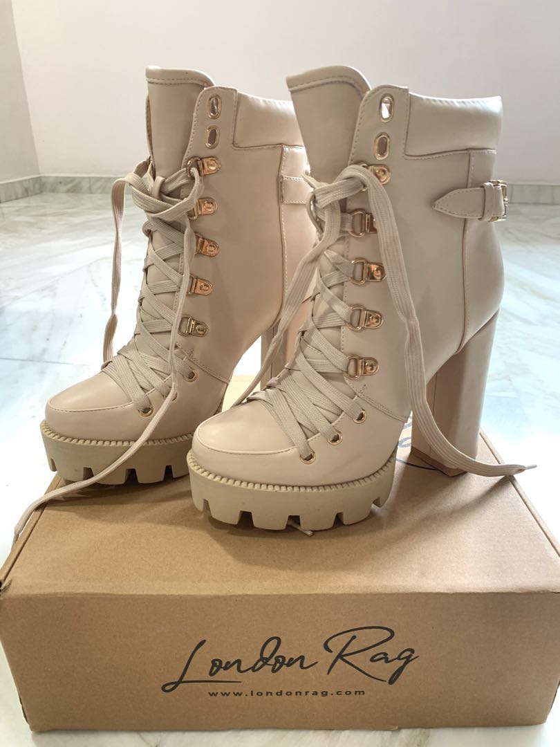 Veera velvet combat boot top