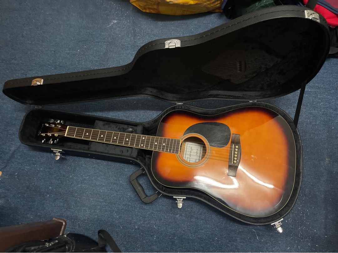 Caraya Acoustic Guitar & Guitar Case, Hobbies & Toys, Music