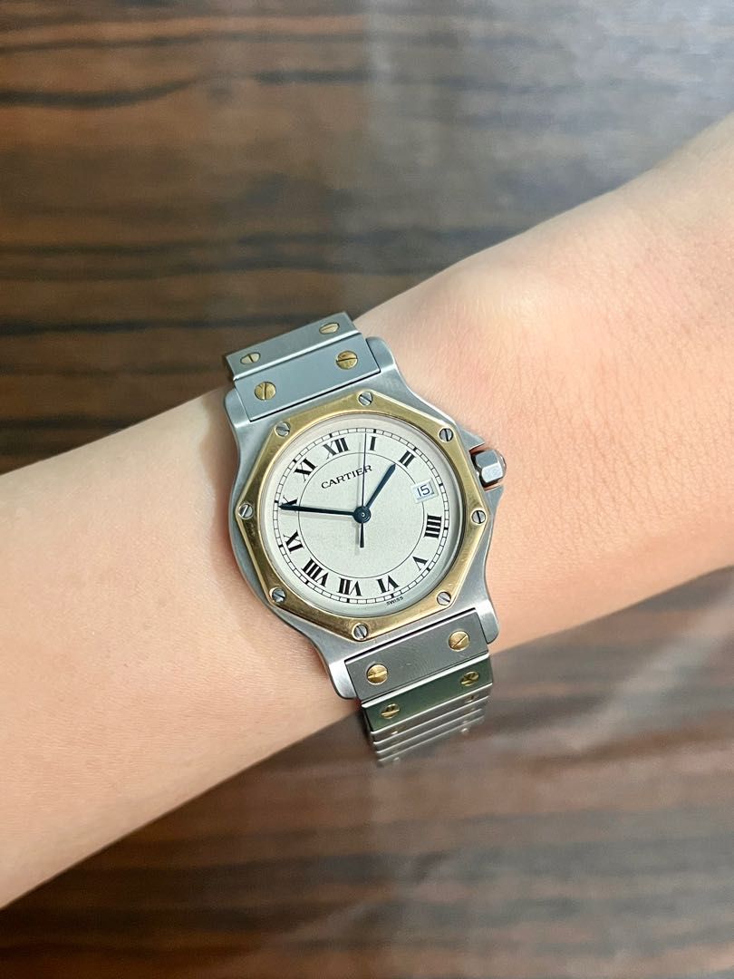 Cartier santos on sale octagon 30mm