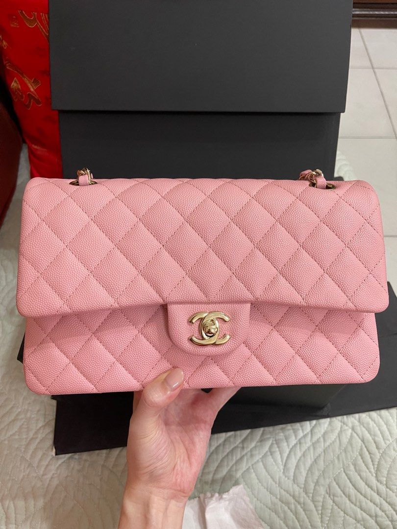 🌸 [Full Set]🌸 Chanel 22C Classic Flap Small- Pink (not 22P/22S), Luxury,  Bags & Wallets on Carousell