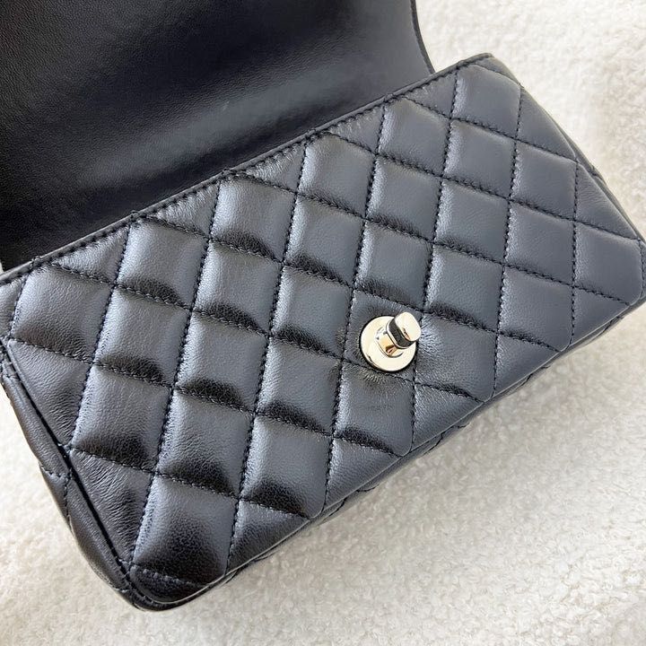 Chanel 23A Mini Rectangle Flap with Crystals Top Handle in Black Lambskin  and LGHW, Luxury, Bags & Wallets on Carousell