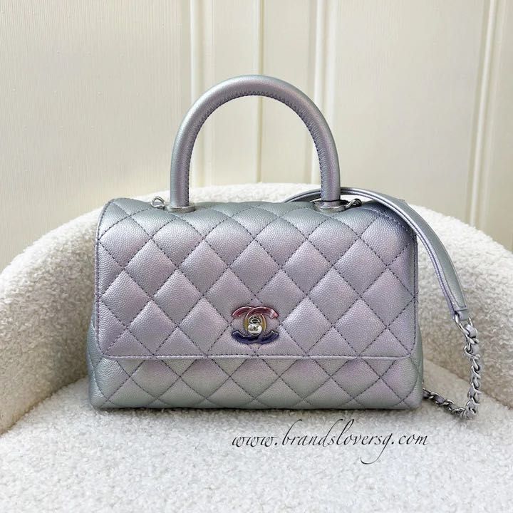 Chanel Mini Iridescent Pearly Coco Handle, Luxury, Bags & Wallets on  Carousell