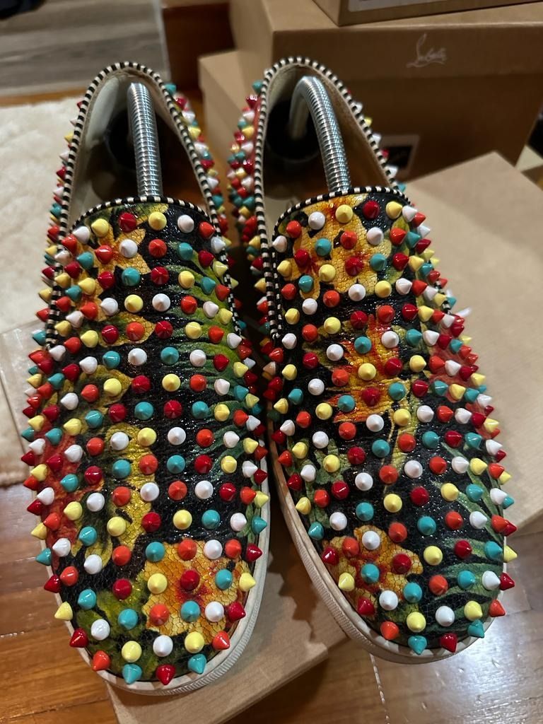 Christian Louboutin Men s Shoes Hawaii Spike RollerBoat Floral