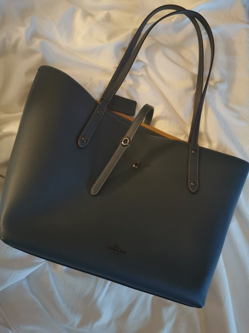 Market tote in polished pebble leather hotsell