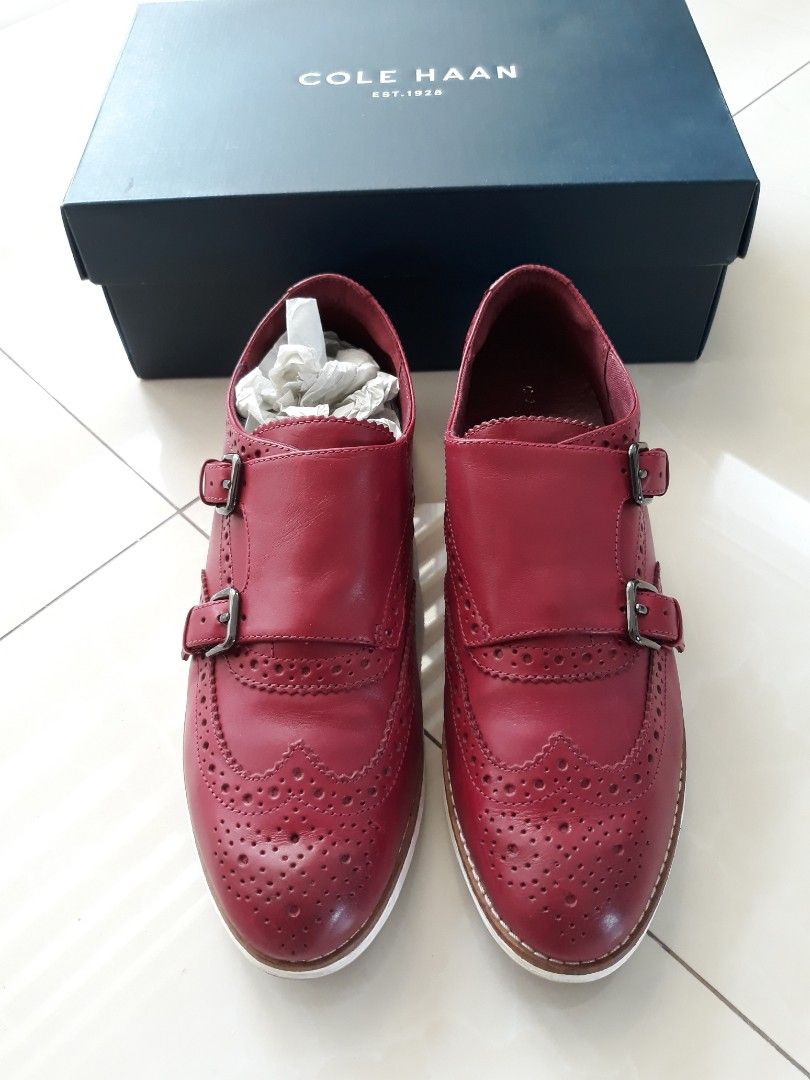 cole haan double monk black