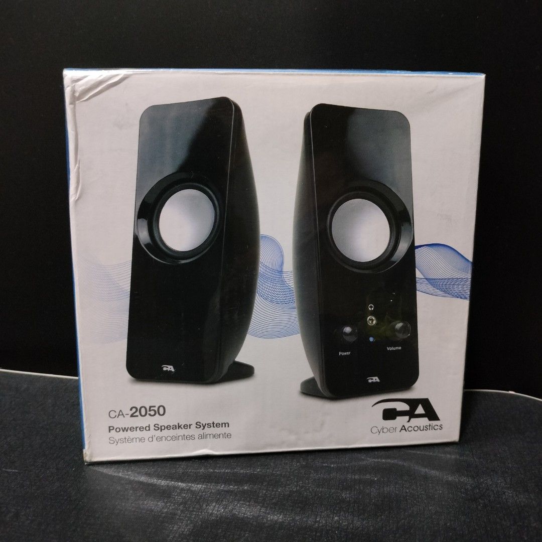 Cyber acoustic Powered speaker system (Category: Soundbars, Speakers & Amplifiers) located in Marikina City. Submitted by msriagarcia (Listing ID 1242915363, Image 1). Description: •2piece powered speakers •Ideal for computers, Chromebooks, and many table computers system •Convenient vol and on/ off controls •LED power indicator •Headphone output jack •2in. high efficiency drivers •AC power adaptor included ( AC 100-240V)/USB power option.