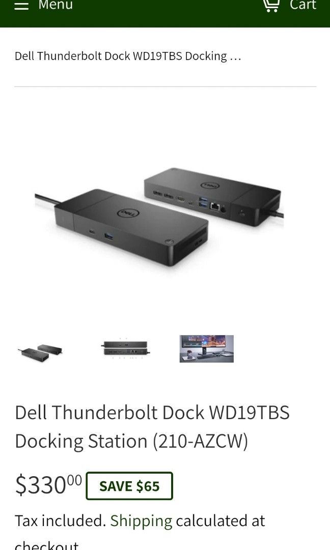 Dell Thunderbolt Dock WD19TBS
