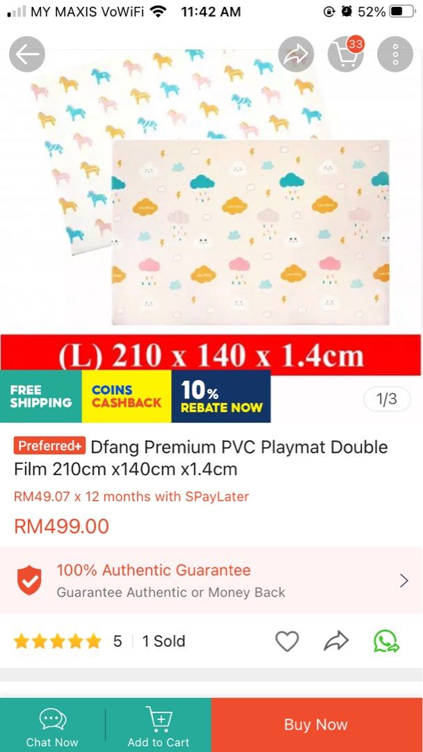 Dfang Premium PVC Playmat (very thick), Babies & Kids, Infant Playtime