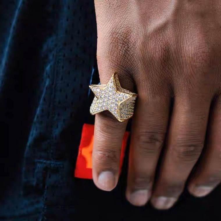 Diamond Star Ring Men s Fashion Watches Accessories Jewelry