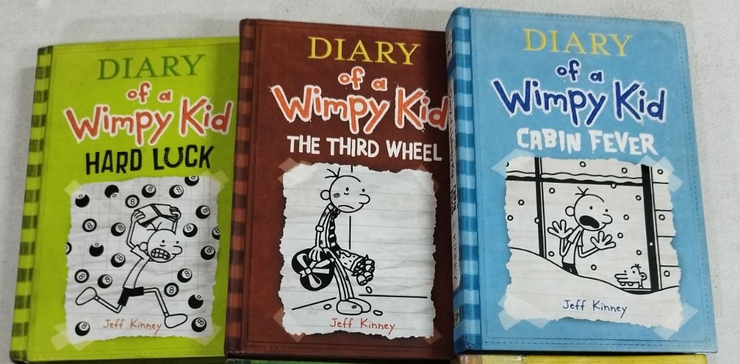 Diary of a Wimpy Kid (6-8) Hardbound (Category: Children's Books) located in Caloocan City. Submitted by keithy1007 (Listing ID 1243011440, Image 1). Description: Hard Bound (125 each, 325 for all) 1. Cabin Fever 2. The Third Wheel 3. Hard Luck Top and sides are dirty due to shelf display but the pages are unaffected and in good condition. RFS: Decluttering Open to possible meetup at Monumento / SM Grand / Ayala Cloverleaf but PREFER Shipping / C