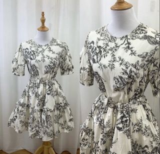 Dior Like Mini Dress with Belt
