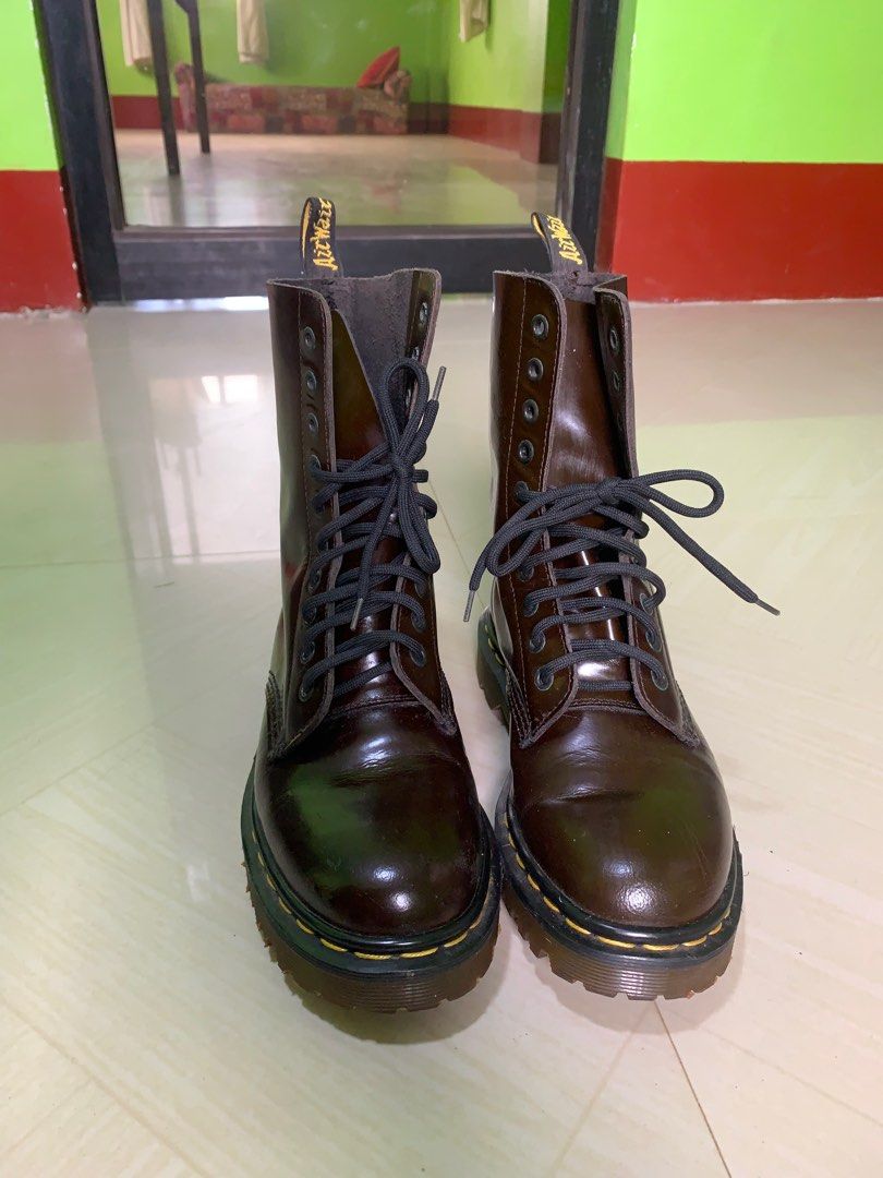 Dr martens 1490 cherry red vegan Women s Fashion Footwear Boots