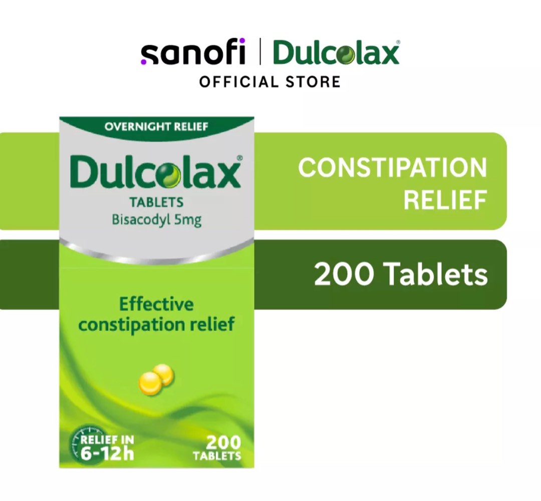 Dulcolax Constipation Relief Tablet 5mg 200's, Health & Nutrition