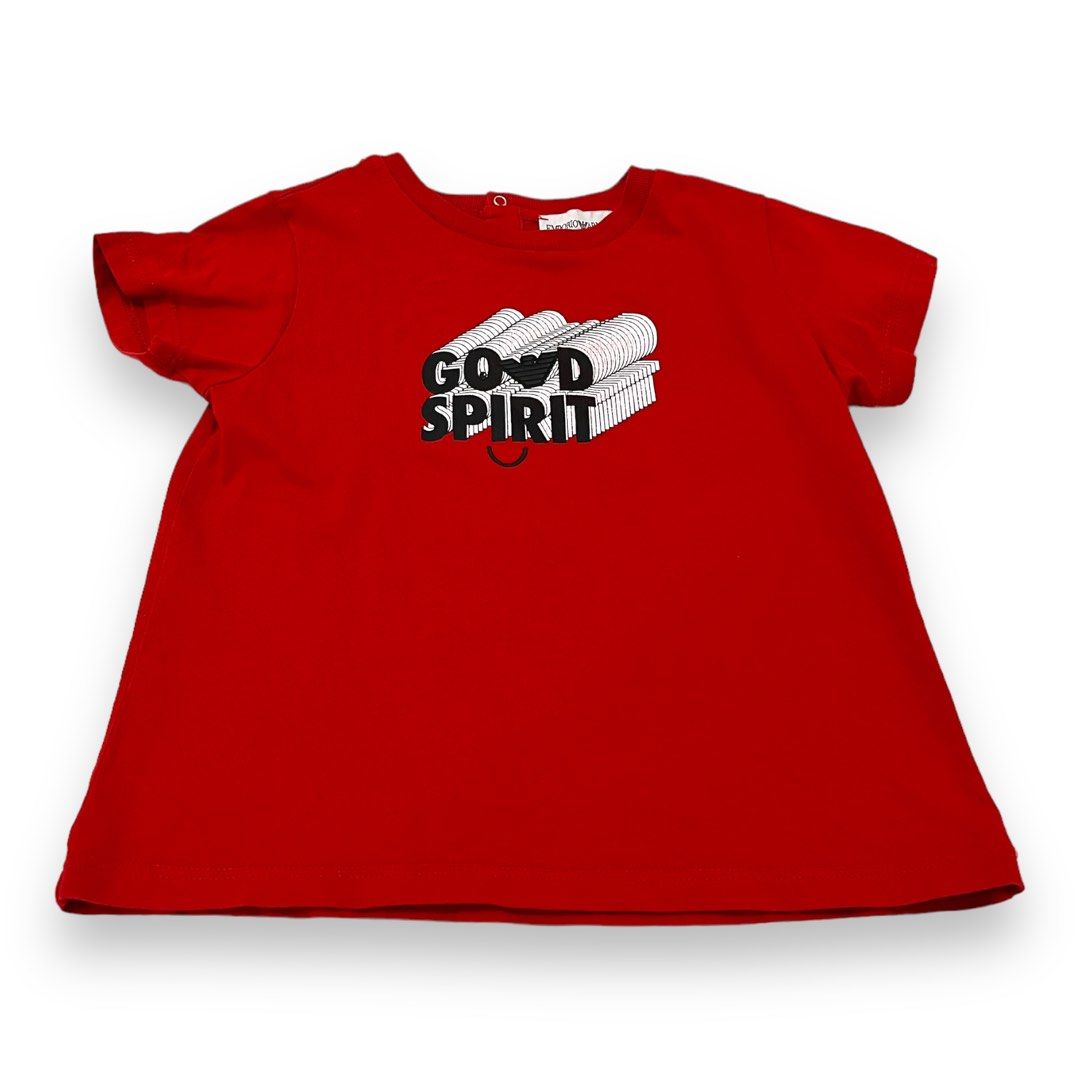 Red armani sales t shirt