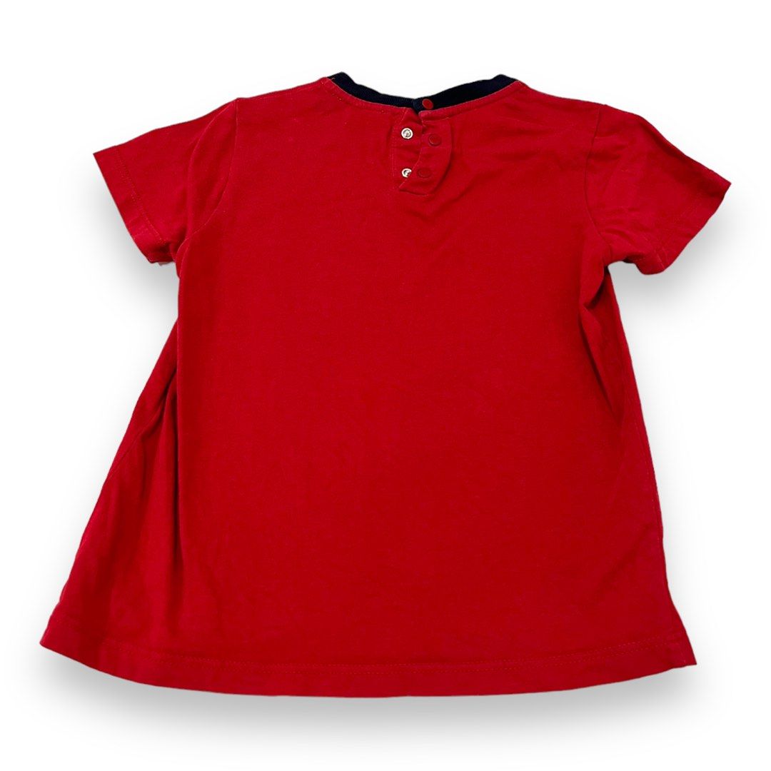 Red emporio armani t shirt hot sale
