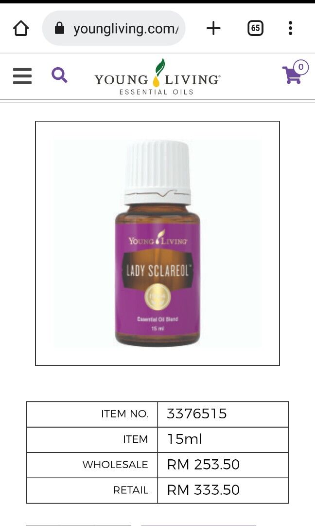 eo lady sclareol young living, Beauty & Personal Care, Fragrance
