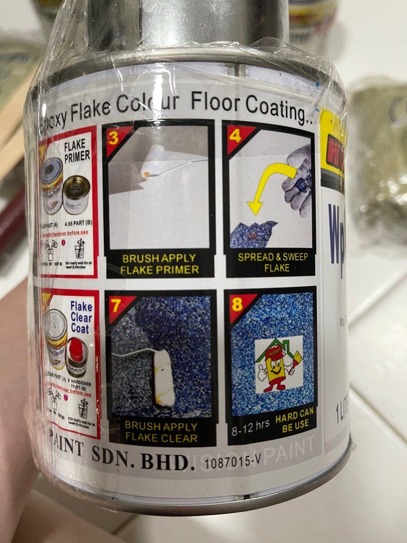 Epoxy Paint DIY for floor paint, not wall paint, Furniture & Home