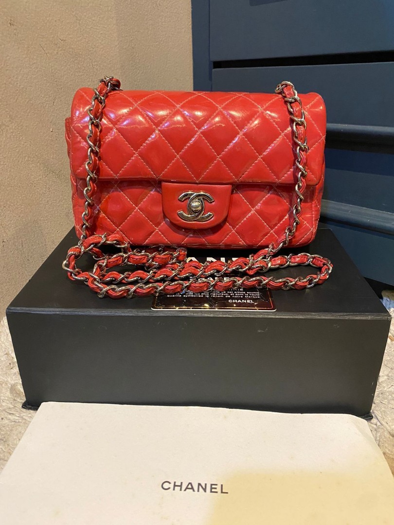 Fast Sale - Reprice Preloved Chanel Mini Rectangle Patent Coral #19 With  card, holo, box and dustbag replacement •Nett •Exclude ongkir ( 12 ),  Barang Mewah, Tas & Dompet di Carousell