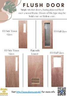 FLUSH DOOR (Customize Design or Plain) for Home, Office, Warehouse, Condo