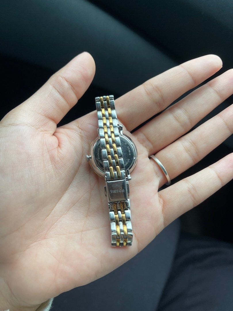 Fossil Jacqueline Mini ThreeHand TwoTone Stainless Steel Watch, Women