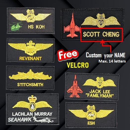 Military name patches outlet flight suit