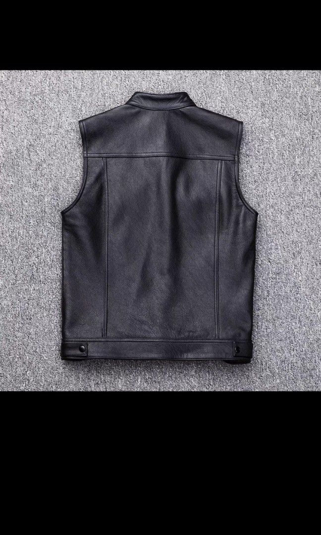 Genuine leather vest new arrivals