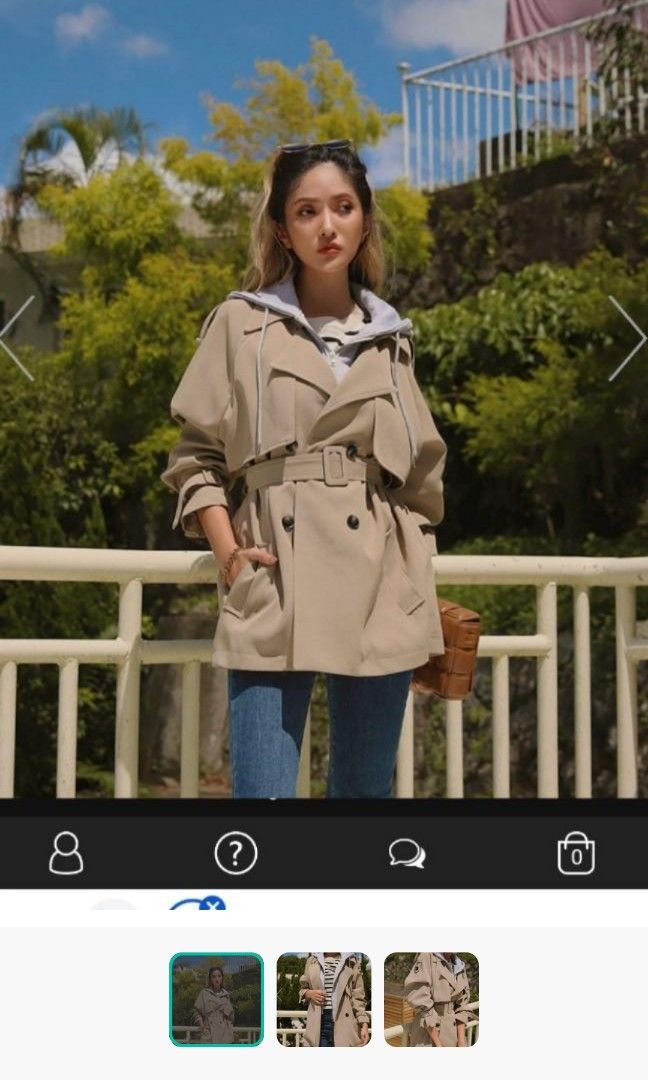 Girl s Monday Fake 2 Piece Hoodie trench coat Women s Fashion Coats Jackets and Outerwear on Carousell