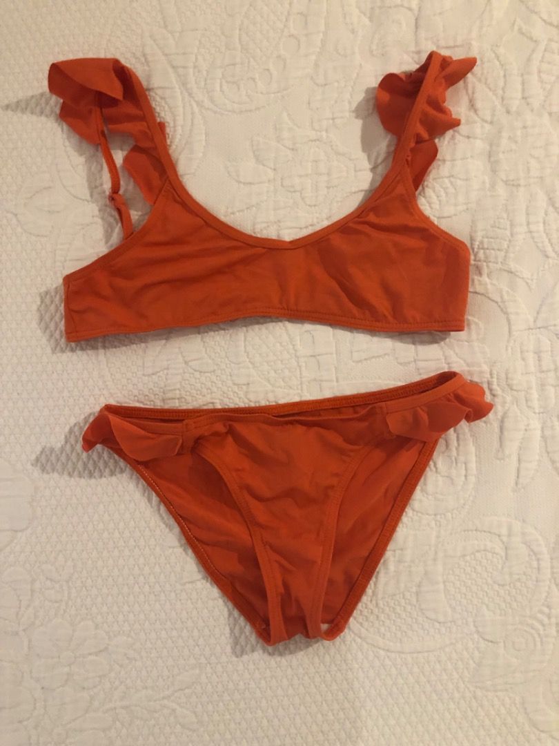 Girls orange swimsuit hot sale
