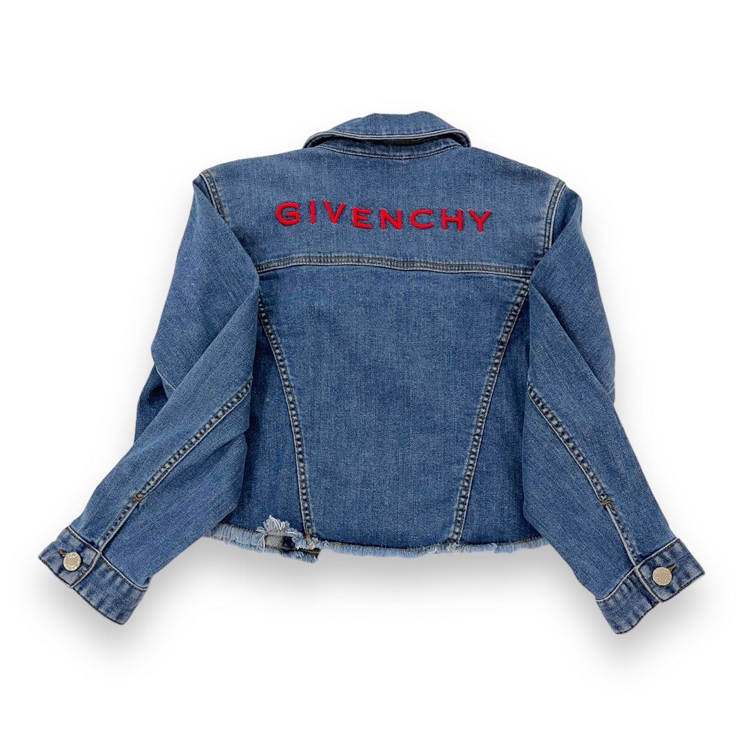 Givenchy Kids Cropped Denim Jacket Babies Kids Babies Kids