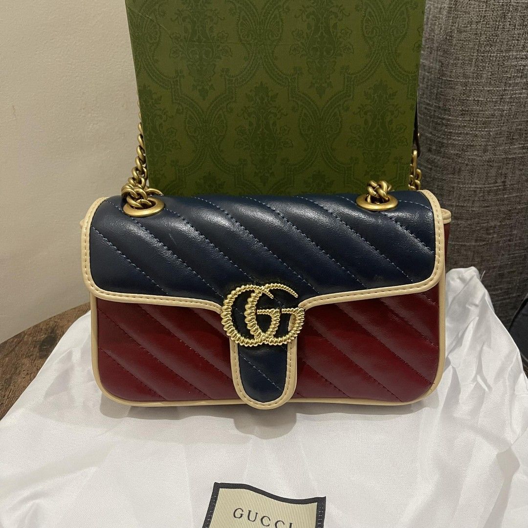 GUCCI GG MARMONT RED CROSSBODY BAG, Luxury, Bags & Wallets on Carousell