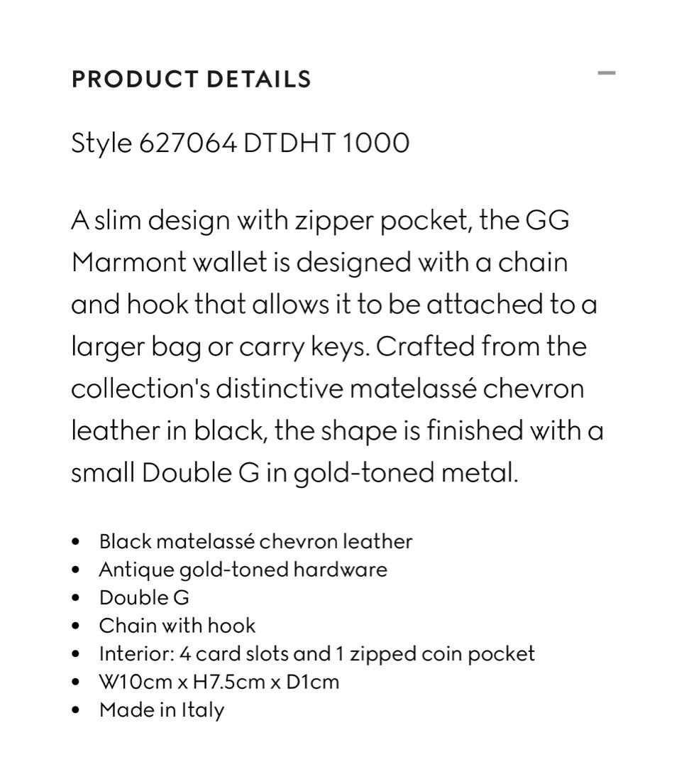 627064 Marmont Keychain Wallet