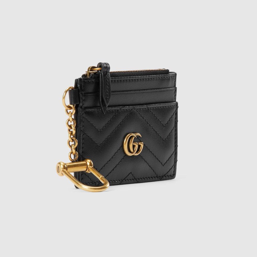 Gucci GG Marmont Keychain Wallet Black