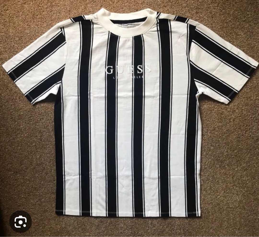 Guess Striped Tee Men s Fashion Tops Sets Tshirts Polo