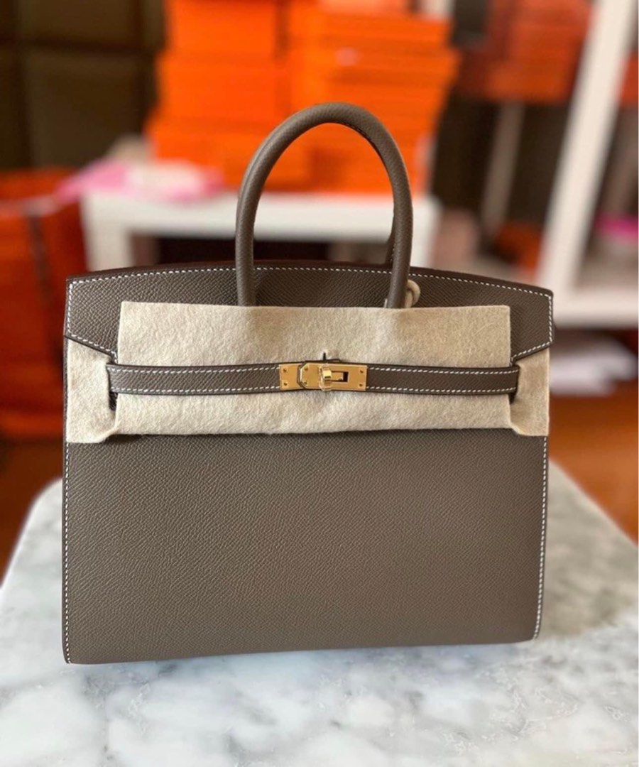 Hermes Birkin 25 Gris Tourterelle AS NEW! **RESERVED**, Luxury, Bags &  Wallets on Carousell