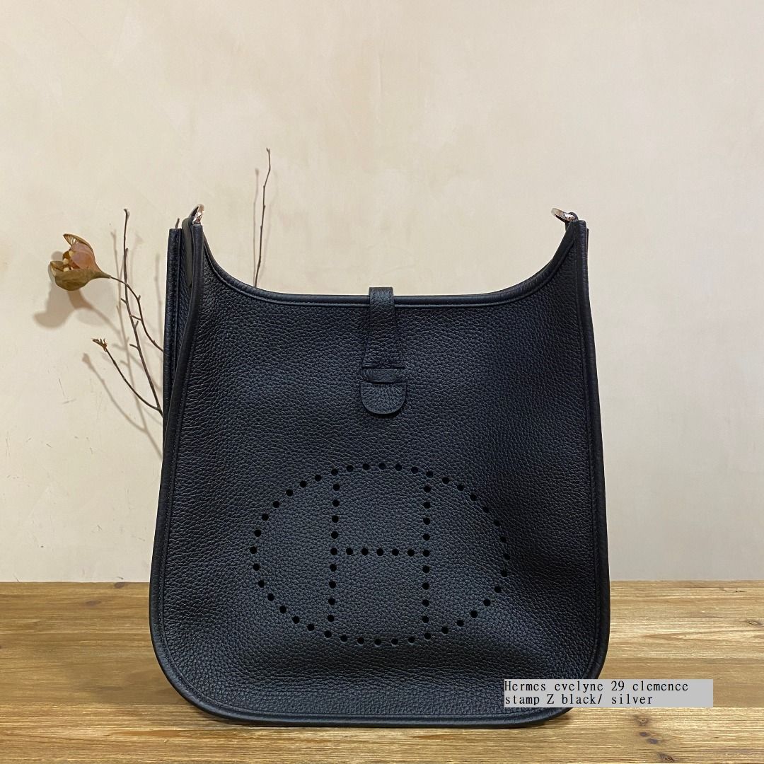 Hermes Evelyne 29 Black phw B stamp, Luxury, Bags & Wallets on Carousell