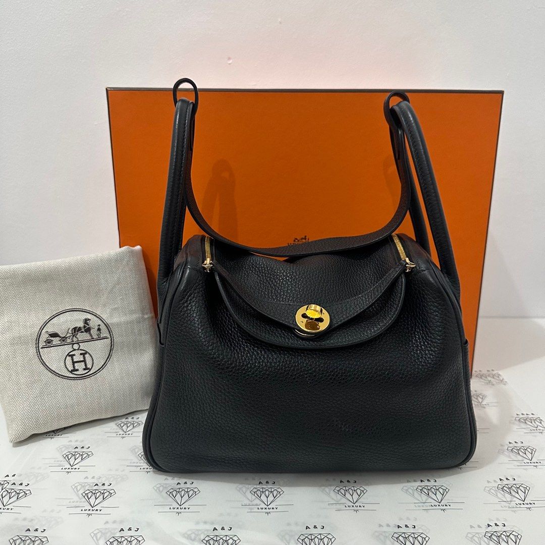 Hermes Lindy 30 Gold in Gold Hardware, Luxury, Bags & Wallets on Carousell