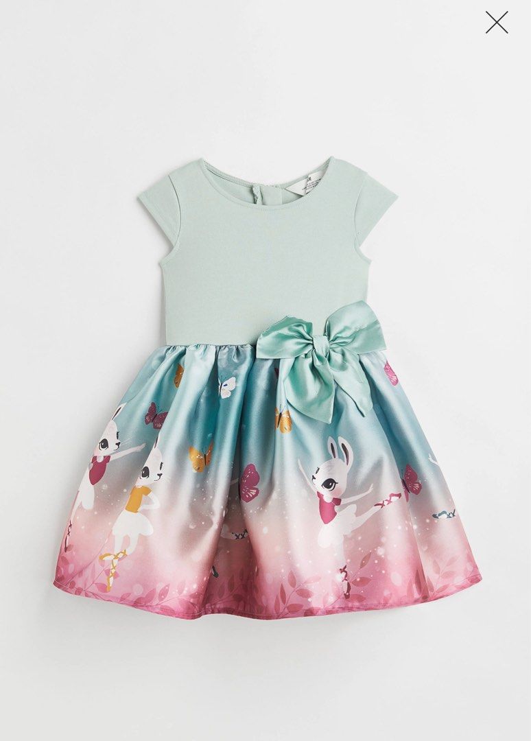H M Light Green Rabbit Ballerina Dress Babies Kids Babies