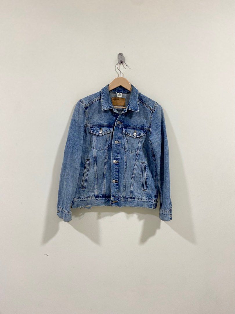 H&m ripped on sale denim jacket