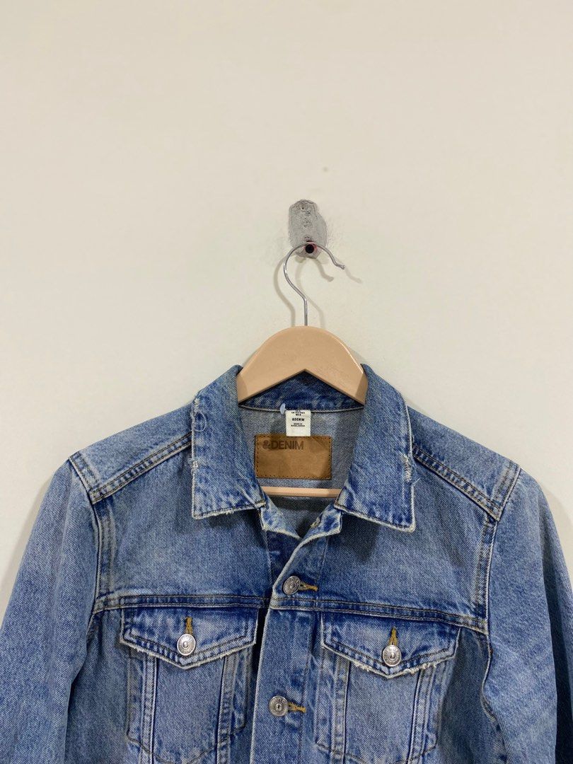 H&m ripped top denim jacket