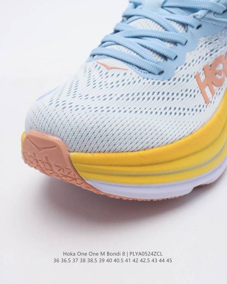 HOKA ONE ONE Bondi 8 Men s and women s running shoes. EU Size 36 36.5 37 38 38.5 39 40 40.5 41 42 42.5 43 44 45