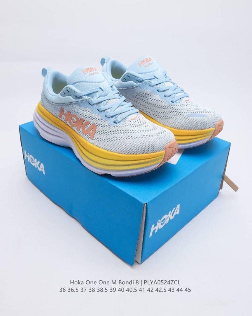 HOKA ONE ONE Bondi 8 Men s and women s running shoes. EU Size 36 36.5 37 38 38.5 39 40 40.5 41 42 42.5 43 44 45
